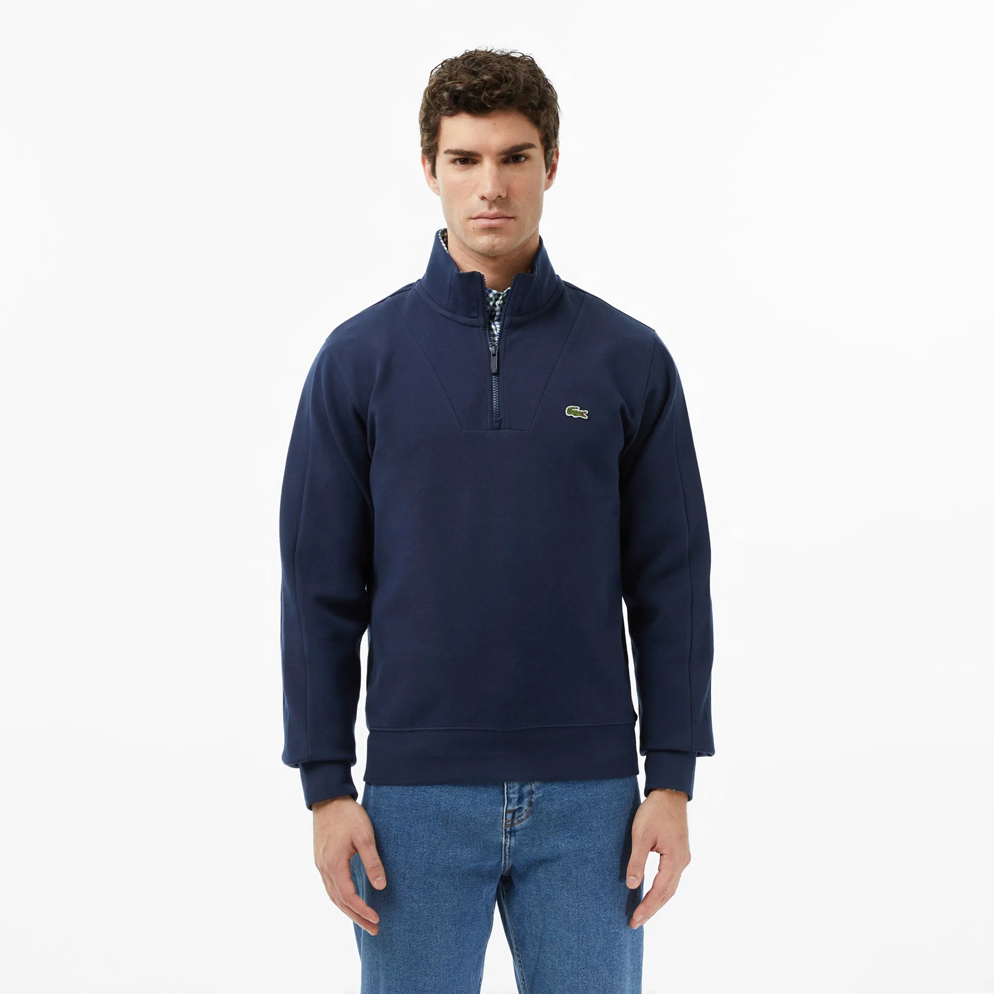 Мужской хлопковый свитшот Lacoste классического кроя SH2610