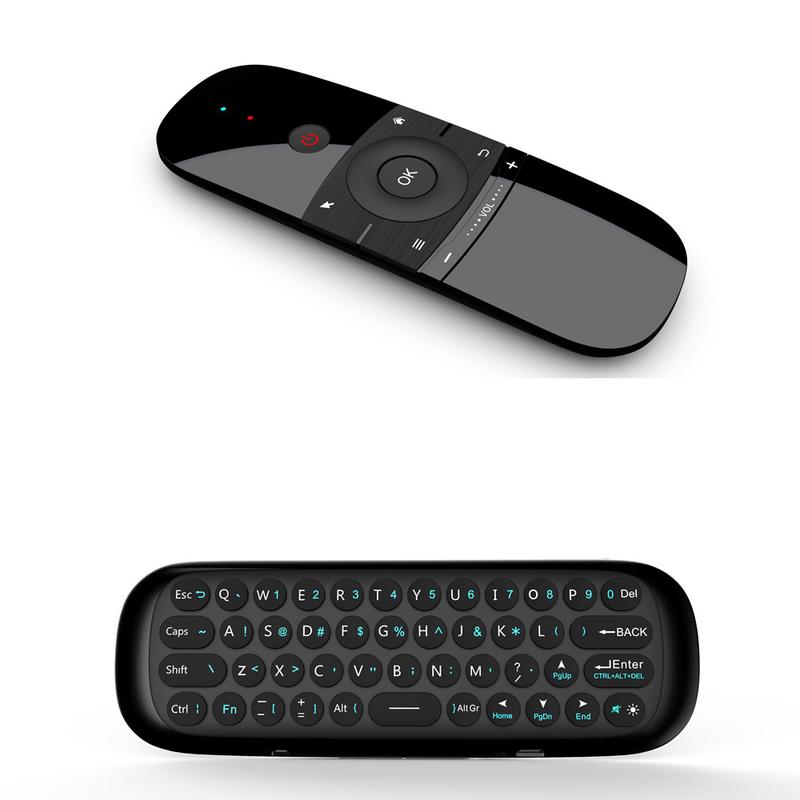 W1 Fly Air Mouse Беспроводная клавиатура Мышь 2,4G Перезаряжаемый мини-пульт дистанционного управления для Smart TV Box Mini gray Choubo six