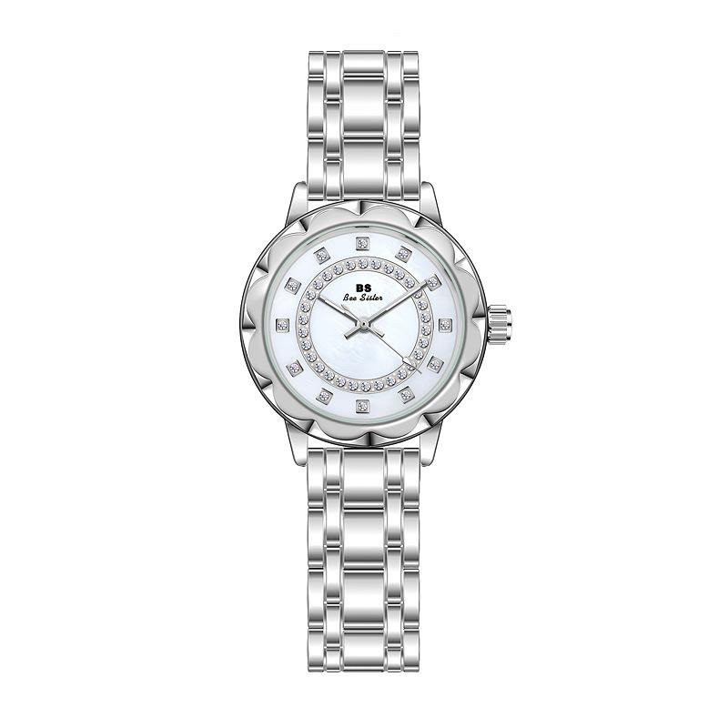 BEE SISTER BS Diamond Женские часы Элитный бренд со стразами Элегантные женские часы Розовое золото Наручные часы для женщин Relogio Feminino Without box серебряный POEDAGAR TOP WATCH