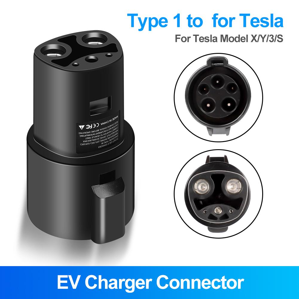 Адаптер для зарядки электромобиля для Type1 J1772 к Teslas Model XY 3 S для разъема зарядного устройства EV Разъем для пистолета-переходника EVSE gray YJMP Auto Parts