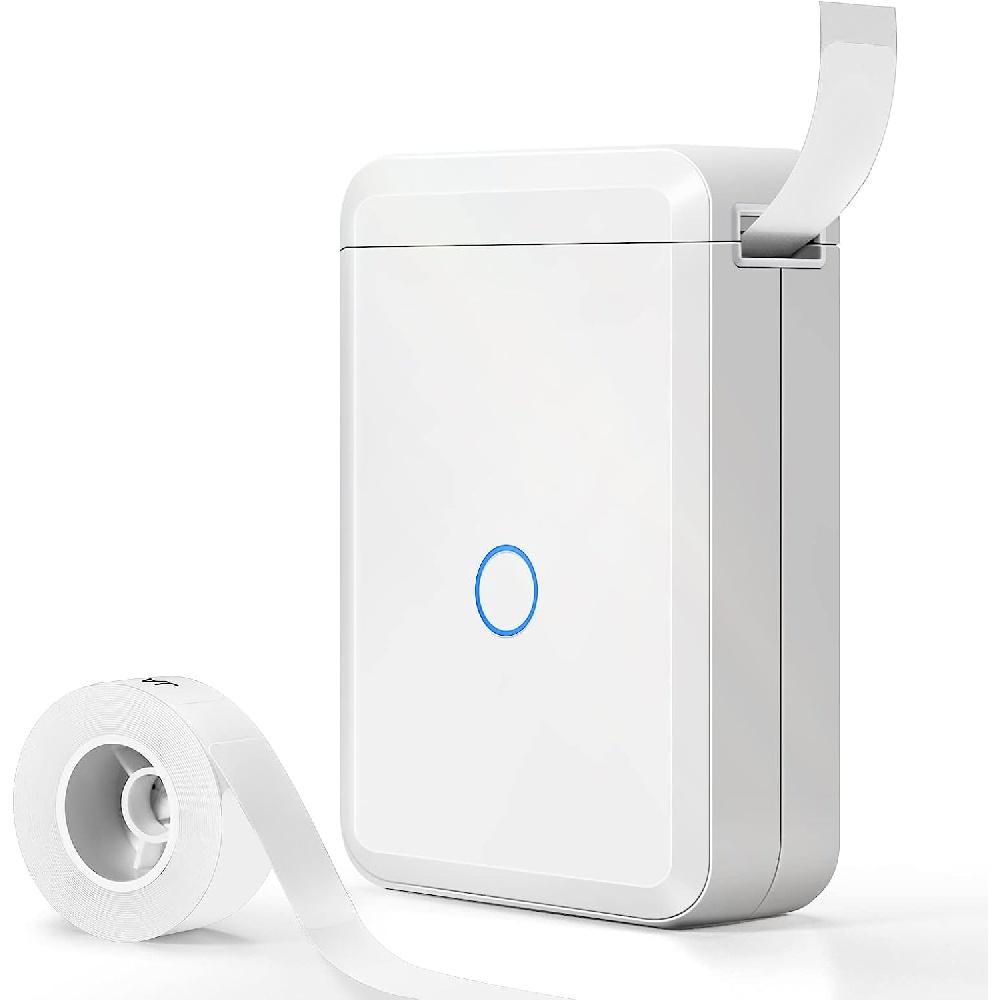 Машина для изготовления этикеток с лентой, Портативный Bluetooth-принтер этикеток D110 для хранения, доставки, штрих-кода, рассылки, офиса, дома, организации white Bobo Life