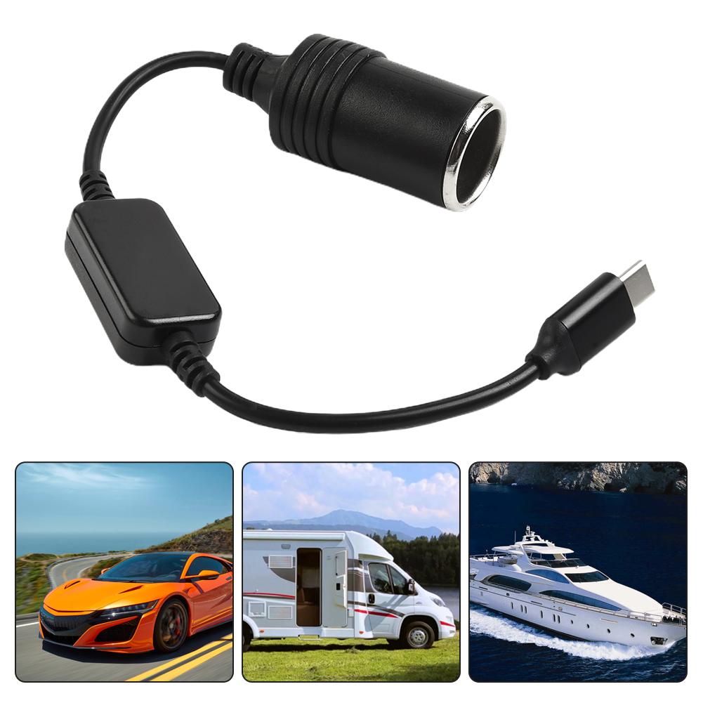 Сменный кабель-переходник типа C для автомобиля 12 Вт black Electronics.con