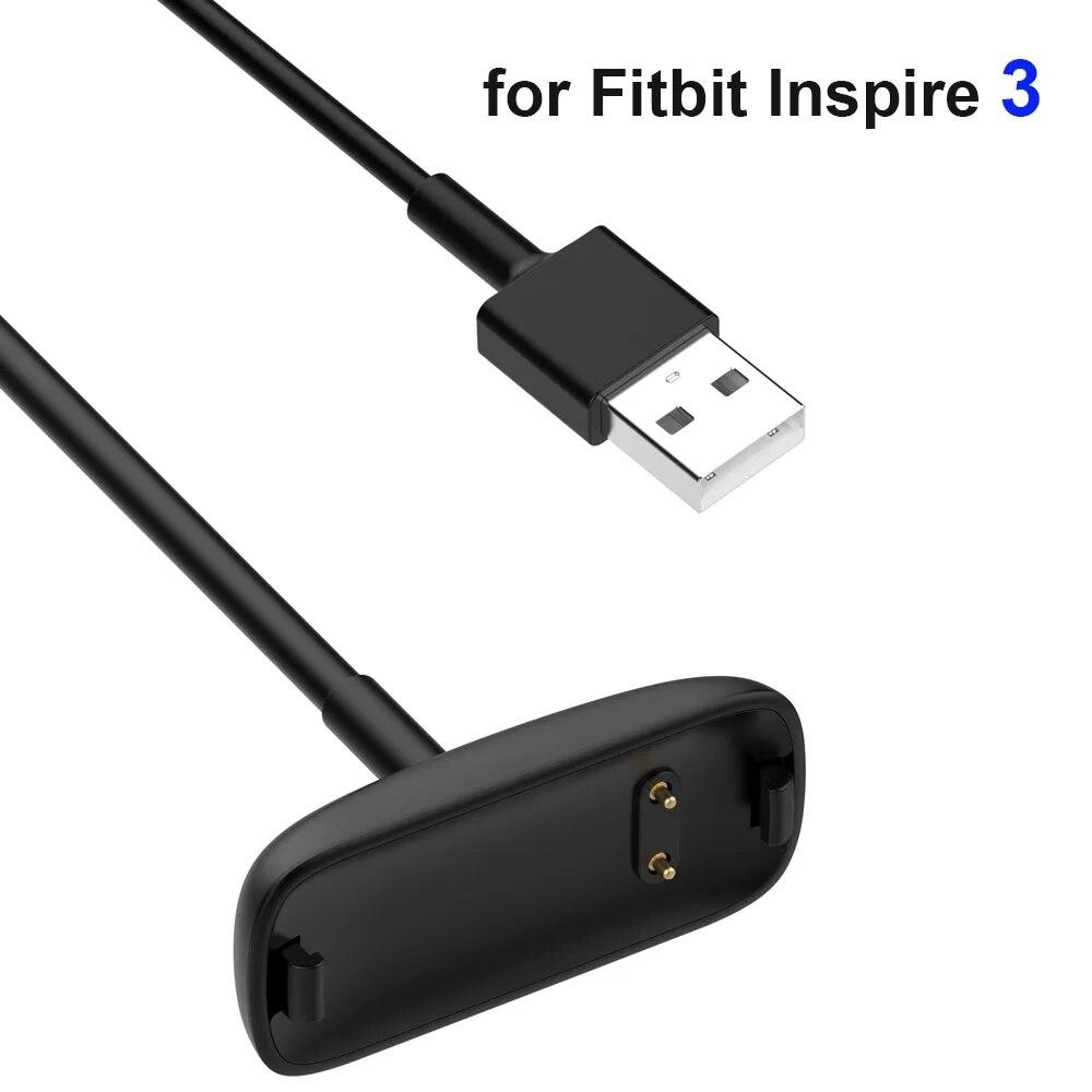 USB-кабель для зарядного устройства Inspire3 для Fitbit Inspire 3, сменный шнур для зарядки, аксессуары для умных часов Fitbit Inspire 3 чёрный SH-YU1