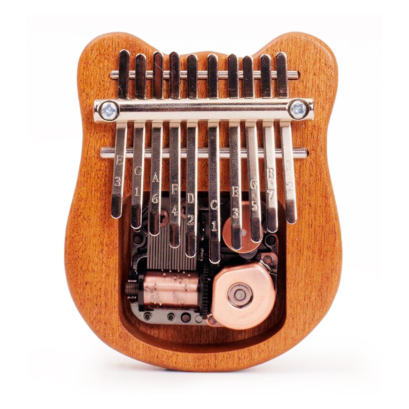 Kalimba Mini Thumb Piano 10 клавиш портативный музыкальный инструмент мультфильм милый Kalimba Thumb Piano Music Little Bear black TOMTOP JMS