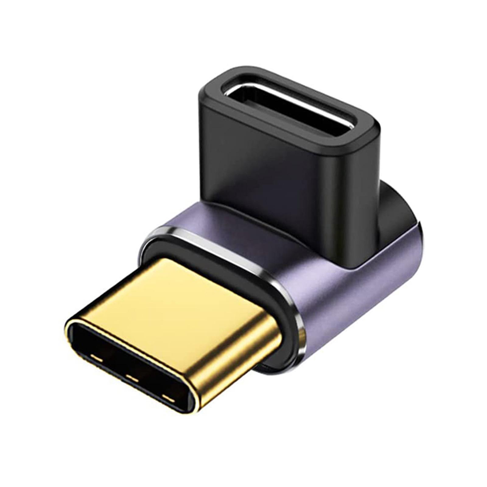 40 Гбит/с USB C угловой 90-градусный адаптер USB-C удлинитель прямоугольный PD 100 Вт быстрая зарядка для MacBook pro Steam Deck Switch black Xudikou