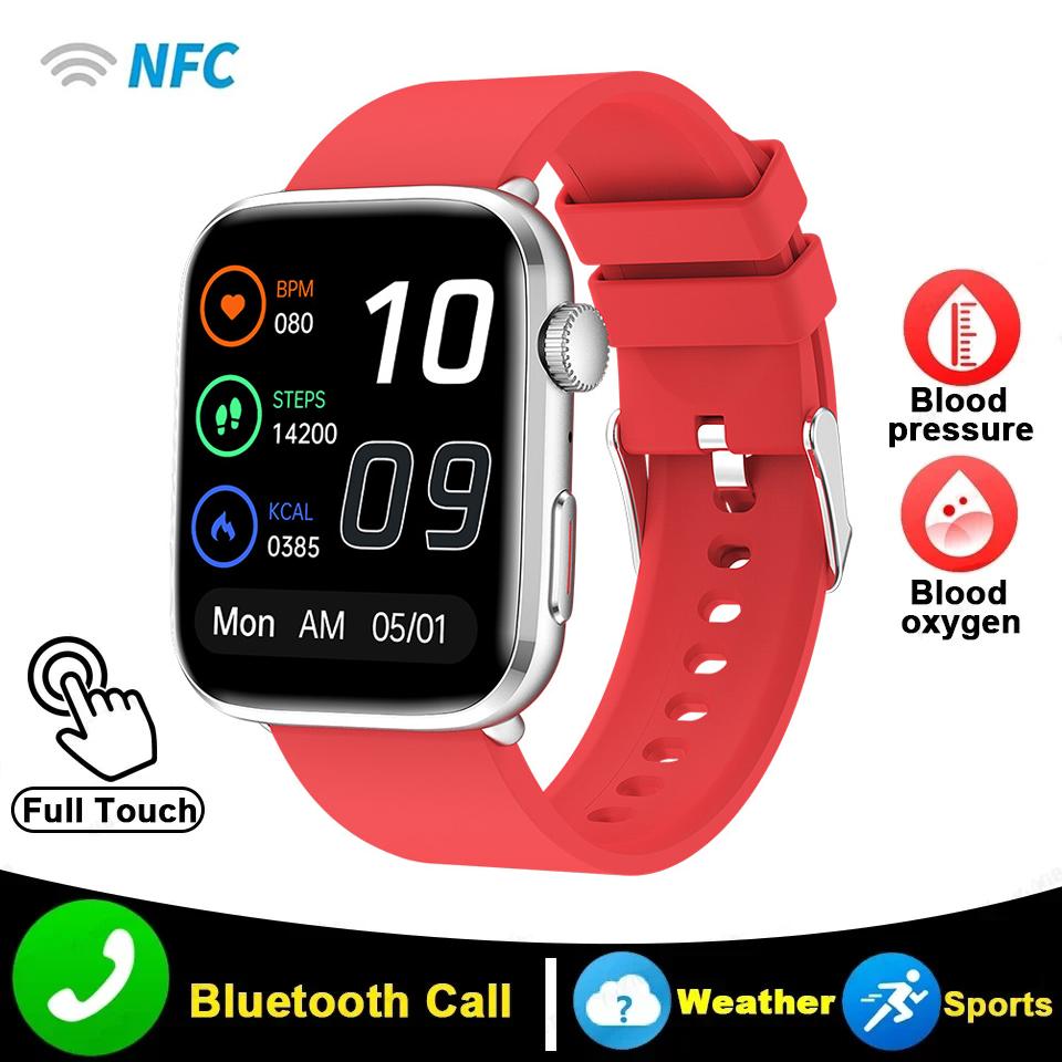 2024 Новые умные часы Bluetooth Call Фитнес-трекер NFC HRV Наручные часы Артериальное давление Температура тела Часы Совместимость HUAWEI black SACOSDING Smart Watch