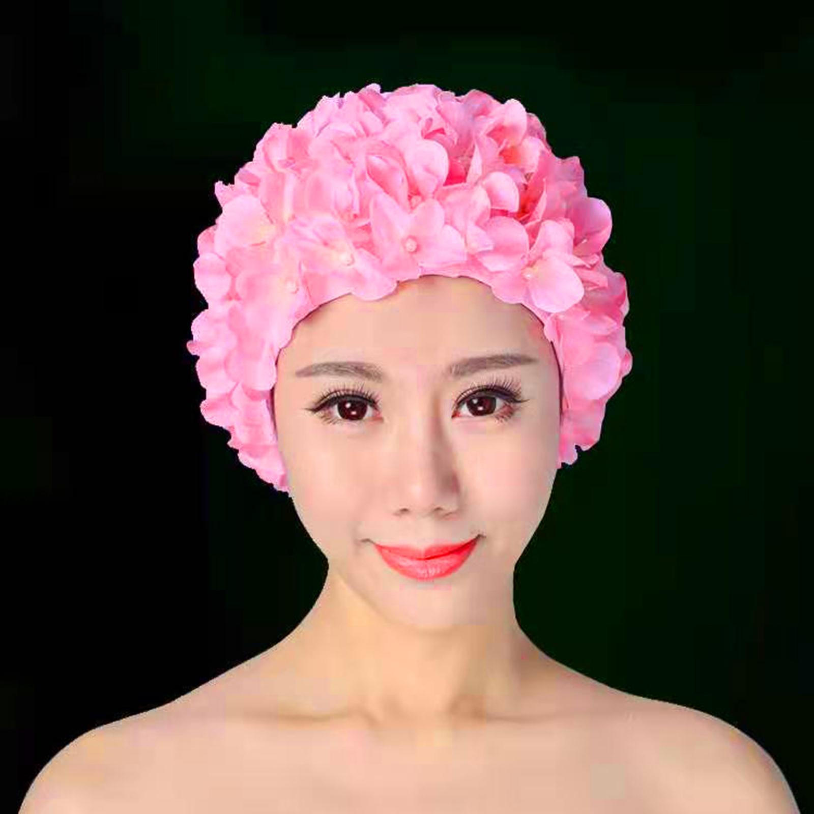 Шапочка для плавания Blossom — дизайн лепестков для женщин Pink pink Sports Fun Club