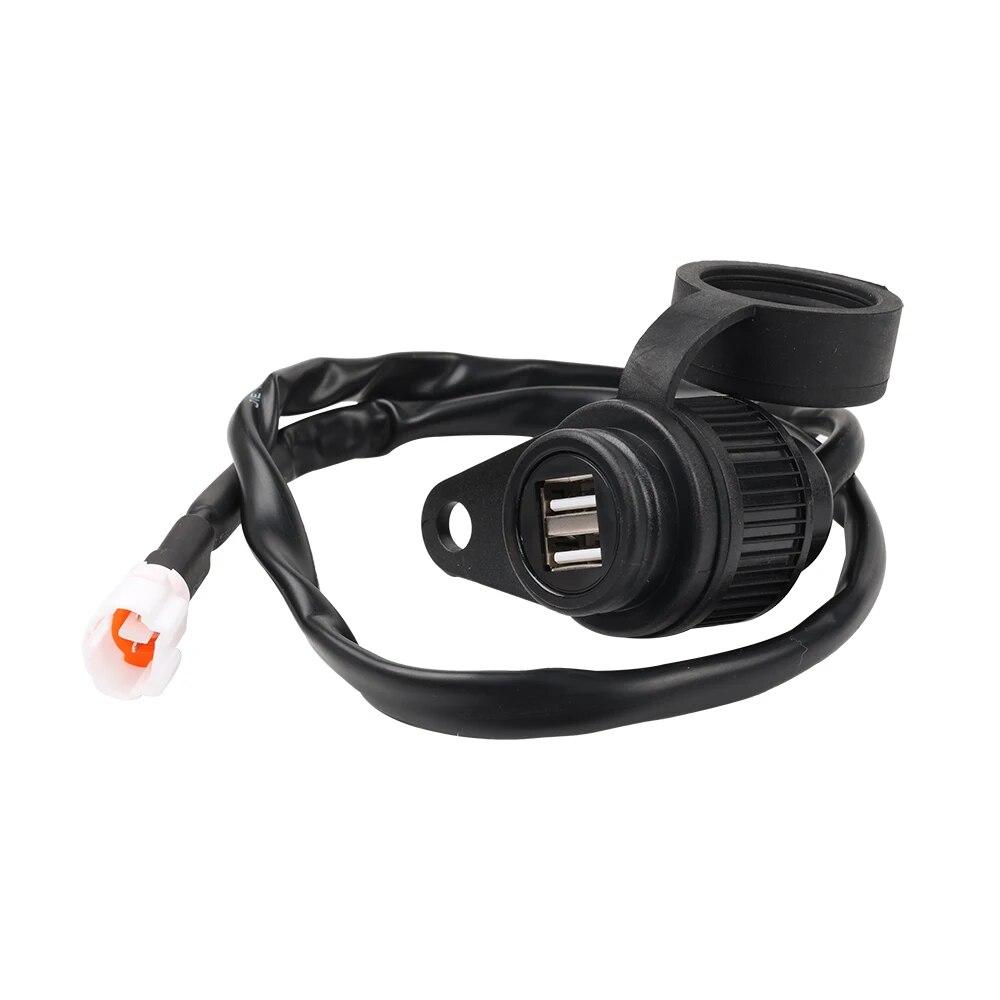 Мотоциклетное зарядное устройство с двумя USB-портами для Yamaha MT07 MT09 SP Tracer 900 FZ-09 FZ-07 Tracer 700 Tracer 900GT XSR700 XSR900 аксессуары чёрный Super Featured