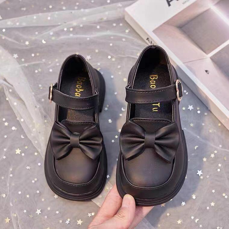 Детская обувь на мягкой подошве Туфли принцессы Туфли для студентов 26 black Gtime Shoes