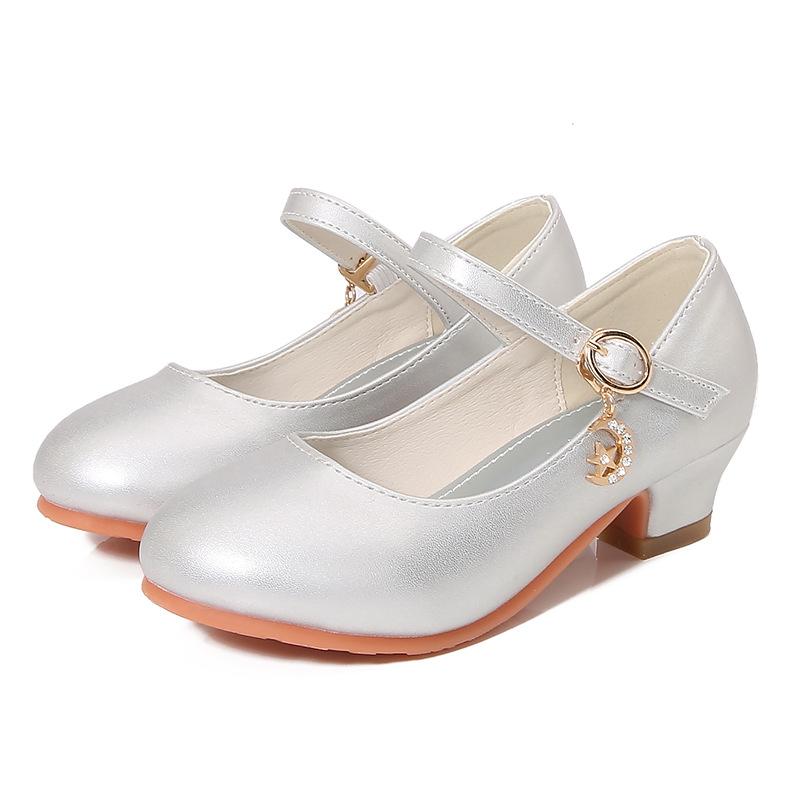 спортивную обувь Single Shoe Детская обувь для принцесс 26 серебряный Gtime Shoes