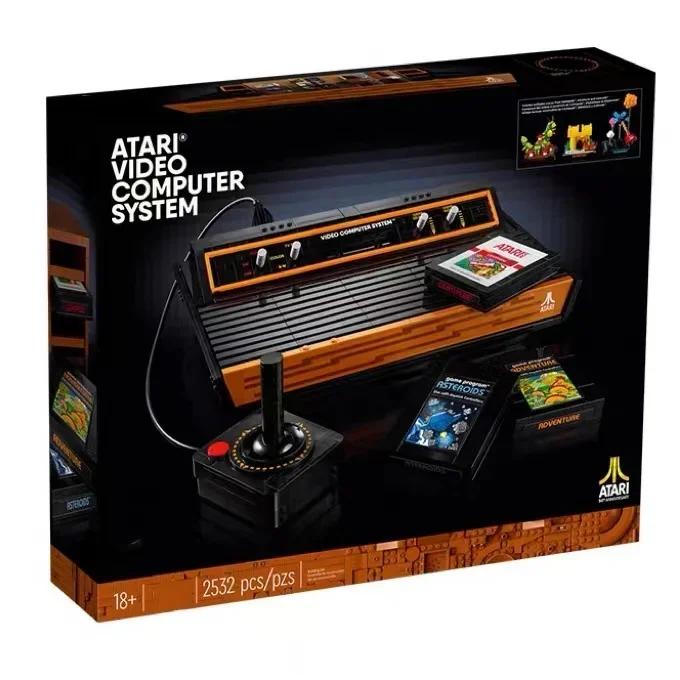 Креативность Atari Building Blocks Модель Fit Винтажная игровая консоль Кирпичи Игрушки для мальчиков Подарочный набор на день рождения жёлтый TIANGU
