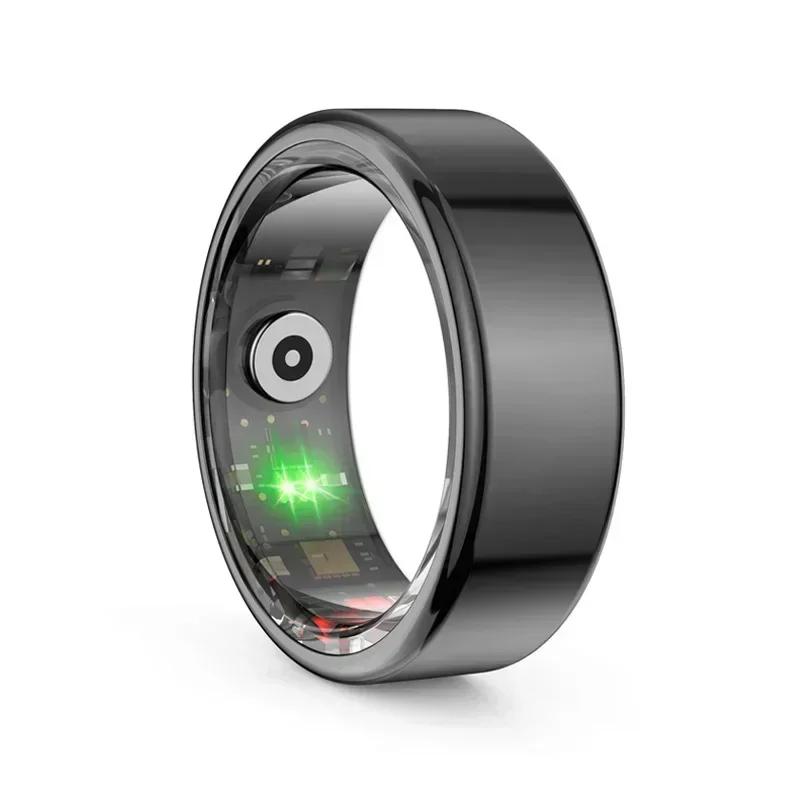 Для Xiaomi Smart Ring для мужчин и женщин, корпус из титановой стали военного класса, мониторинг здоровья, водонепроницаемость IP68 и 3ATM, многофункциональные спортивные режимы 8 чёрный Stone Home