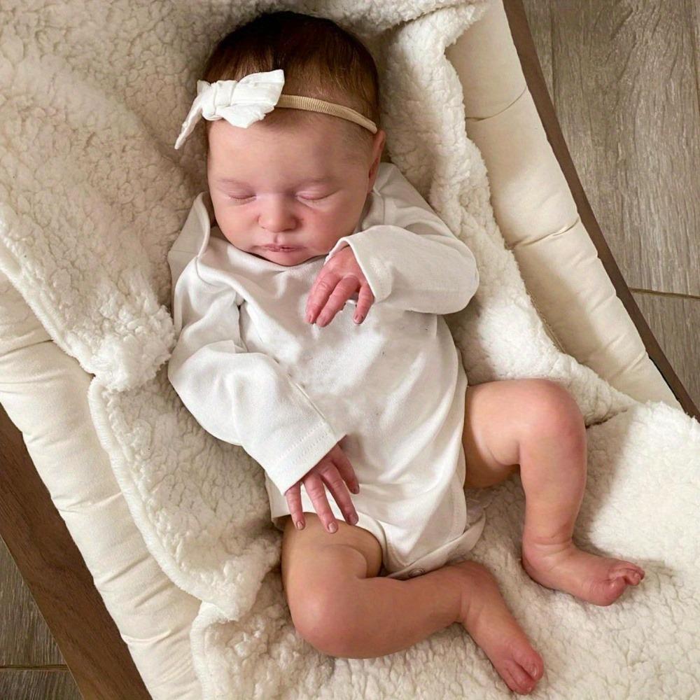 20 дюймов 50 см Мягкая силиконовая спящая кукла Laura Reborn Baby Newborn Bebe 3D-рисование кожи с видимыми венами Живая игрушка для девочки Art Boneca white BZDOLL Reborn