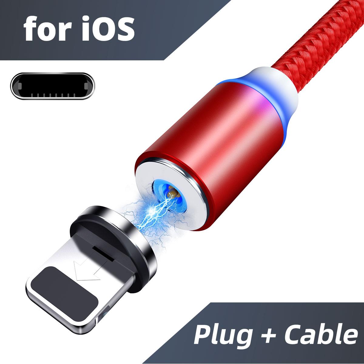 Светодиодный USB-кабель для зарядного устройства 2,0 А, кабель типа C, микро-USB, быстрая зарядка мобильного телефона IOS красный AL