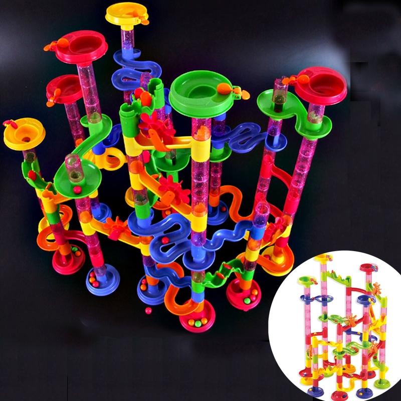 Новые 58 шт. Marble Run Race для детей, мальчиков, строительные блоки, творческая игра-головоломка, игрушка green LI You Flowers 046