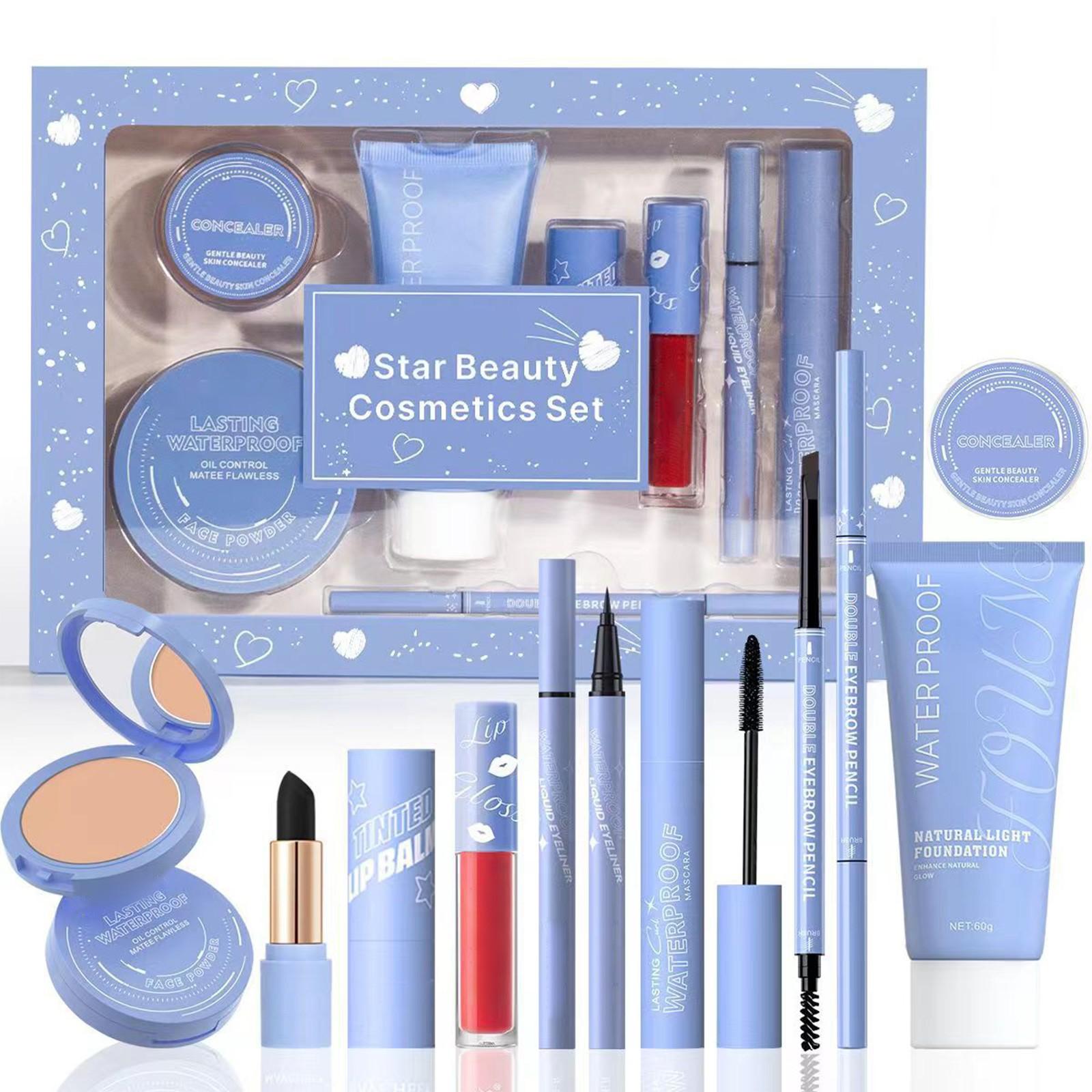 Подарочный набор для макияжа из 8 предметов Heart To Heart Beauty Set Travel Version Portable Girl Gift Gift на День святого Валентина One Size белый Blouse