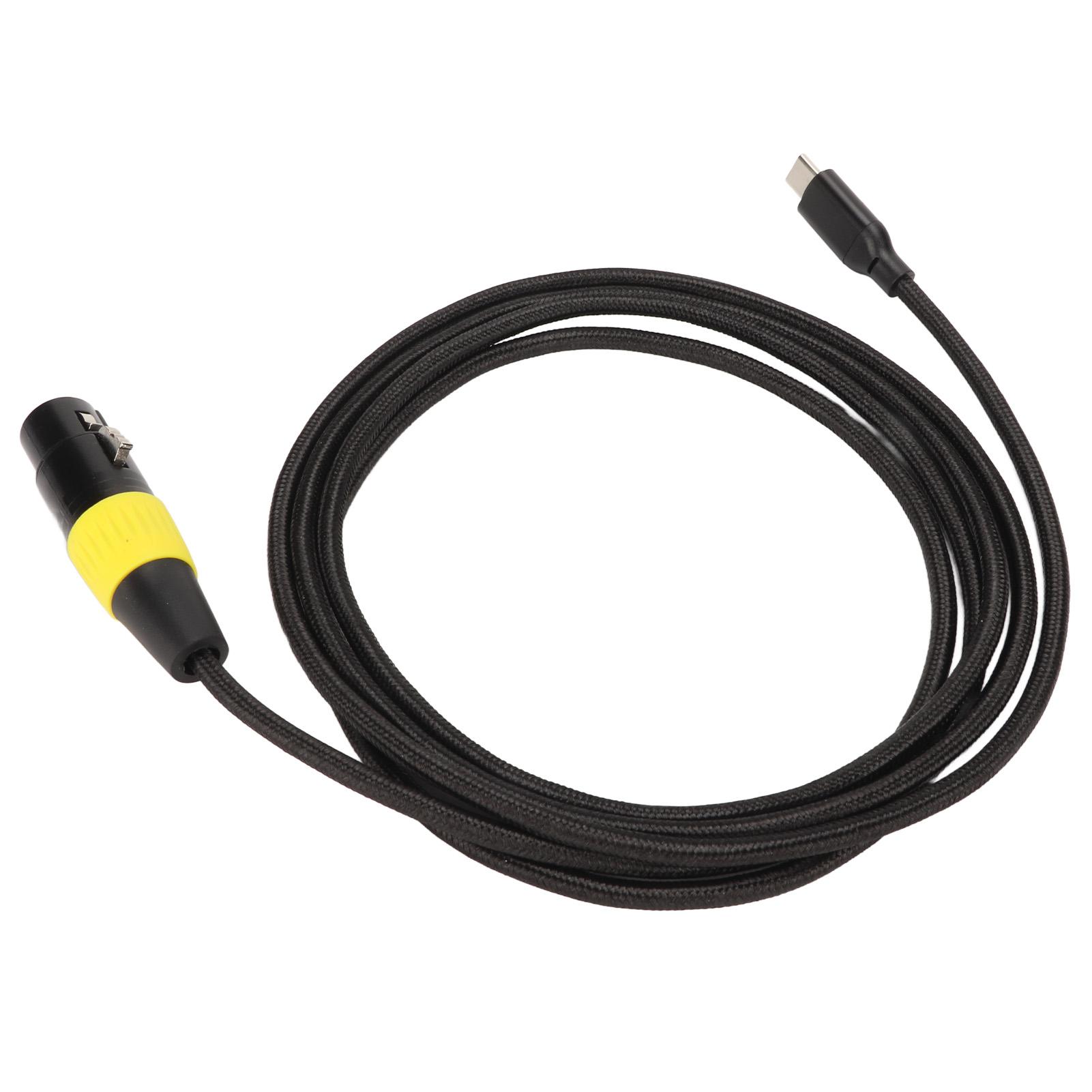 Кабель XLR-USB C, гибкий, тип C, штекер-XLR-гнездо, адаптер для ПК, телефона, планшета 2 2 Meters / 6.6ft black 3d printing machine