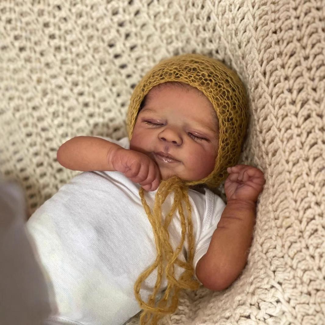 African Baby 19  силиконовое тело Reborn Doll Pascale гибкая реалистичная моющаяся новорожденная девочка/мальчик подарок для коллекционера детская игрушка Full Silicone brown Athendoll Zone