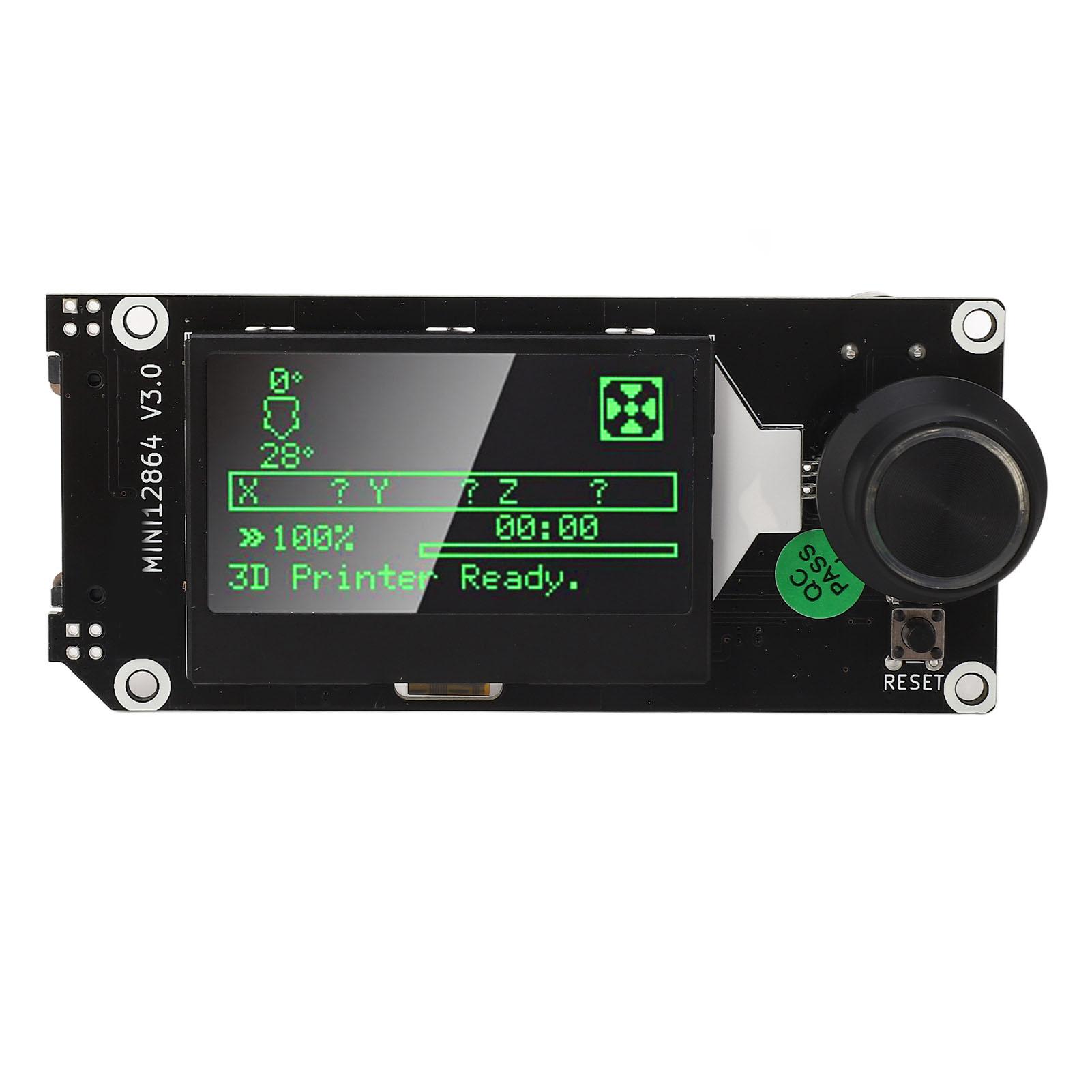 Графический ЖК-дисплей Smart Control Board Mini12864 V3 Смарт-контроллер для 3D-принтера с картой памяти gray Vestidos
