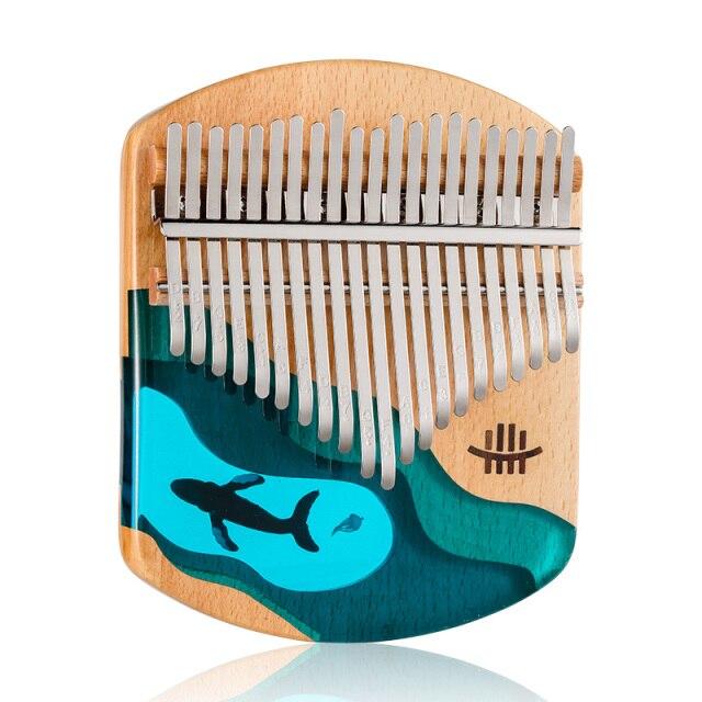 21 клавиша Kalimba для большого пальца, пианино Calimba, твердая эпоксидная смола, деревянная клавиатура, музыкальный инструмент, профессиональные подарки с аксессуарами None beige chenxin2