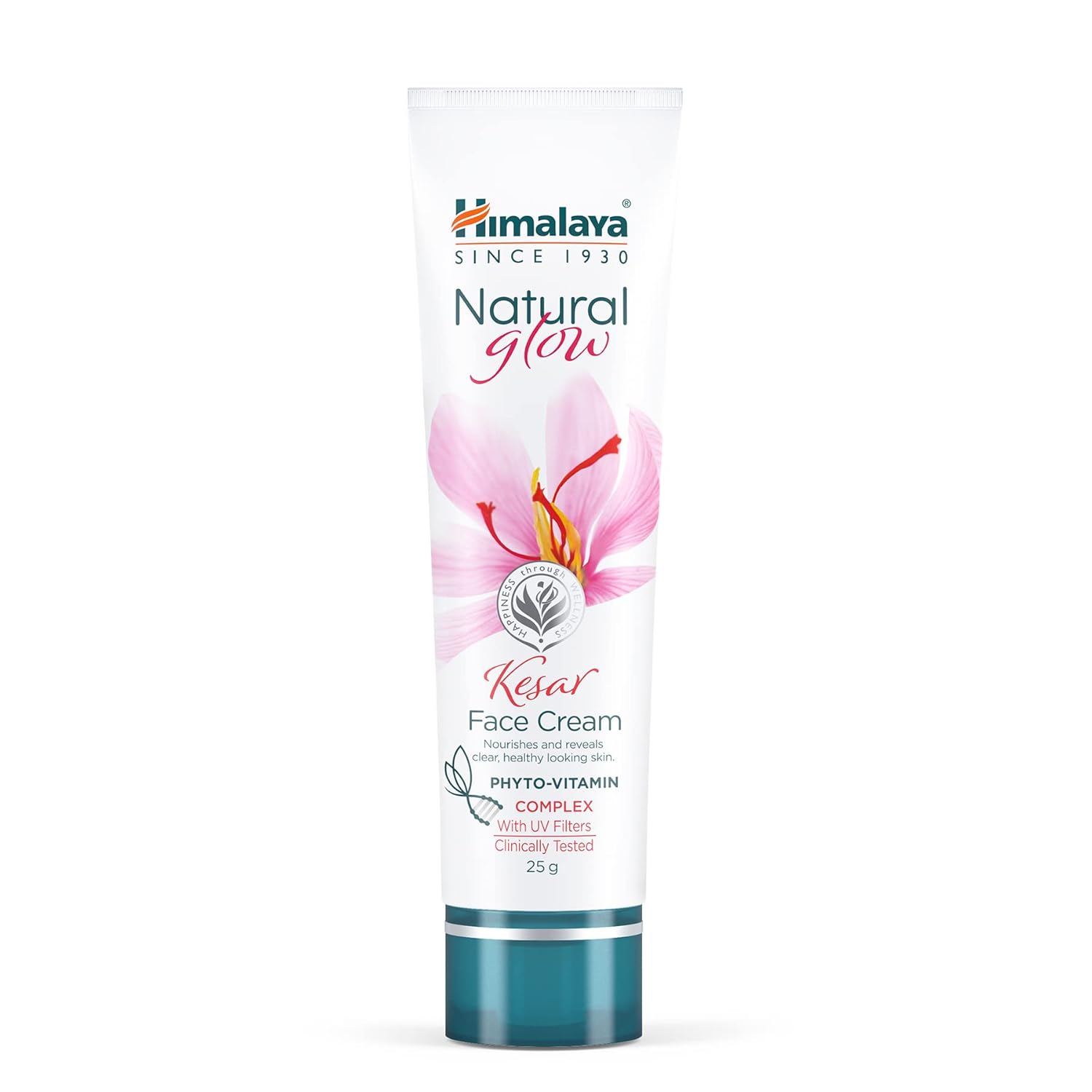 Himalaya Natural Glow Kesar Face Cream 25g For Radiant Even Tone Skin With UV Protection And Moisturizing Non Greasy Formula For Daily Use white