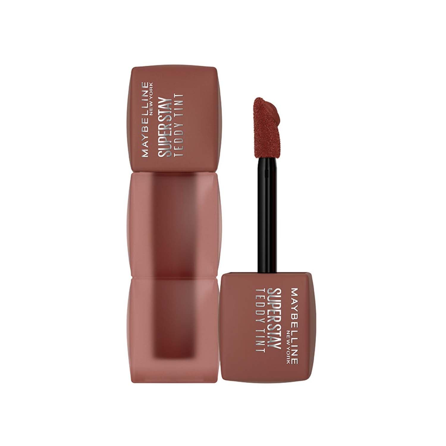Maybelline New York Superstay Teddy Tint Помада-тинт для губ и щек Тушь для ресниц Tear 5 мл Стойкая Размытый Матовый Не смазывается brown