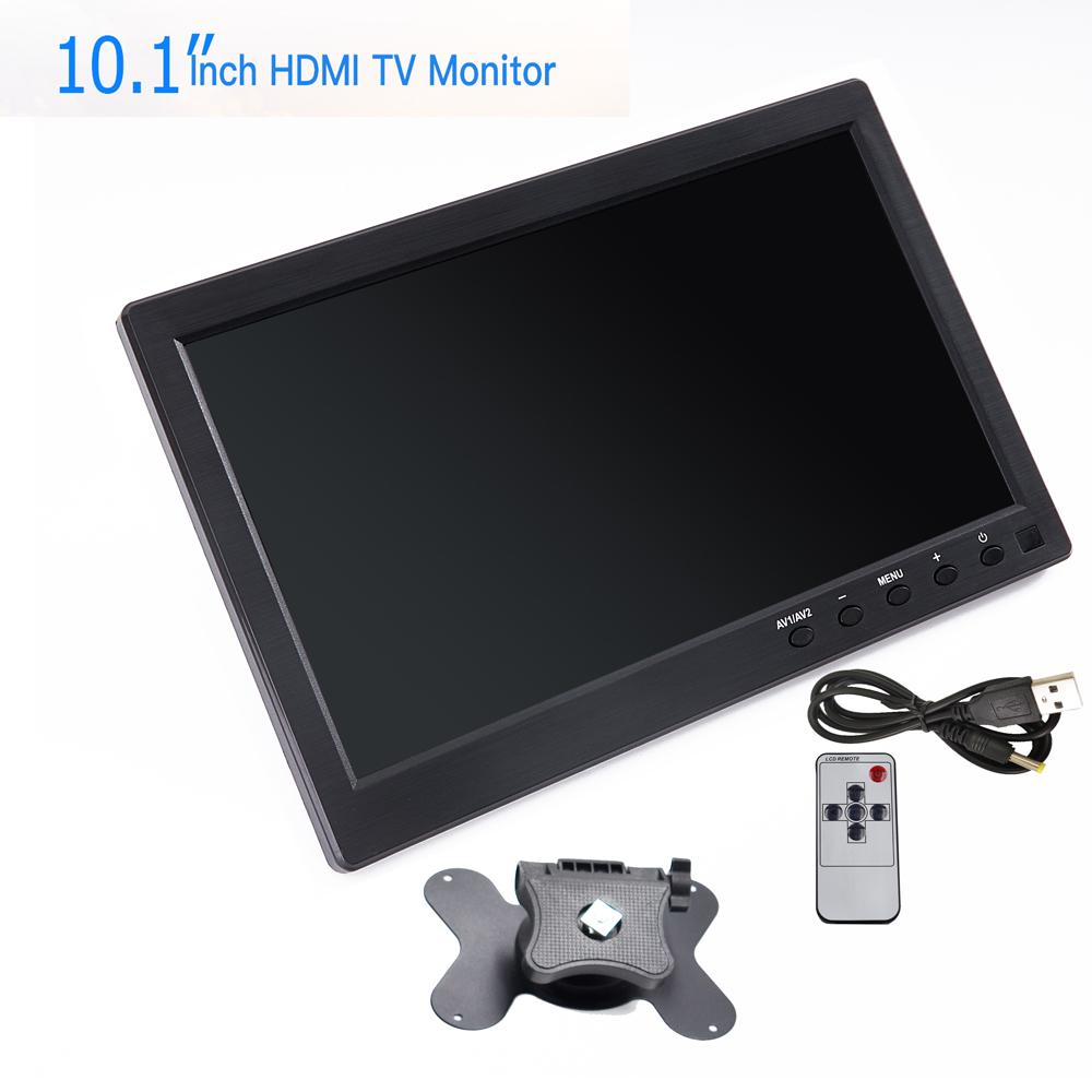 10,1-дюймовый автомобильный монитор HDMI VGA для ТВ, портативный ПК, дисплей системы домашней безопасности, цветной ЖК-экран для камеры заднего вида black Home Of Auto Parts