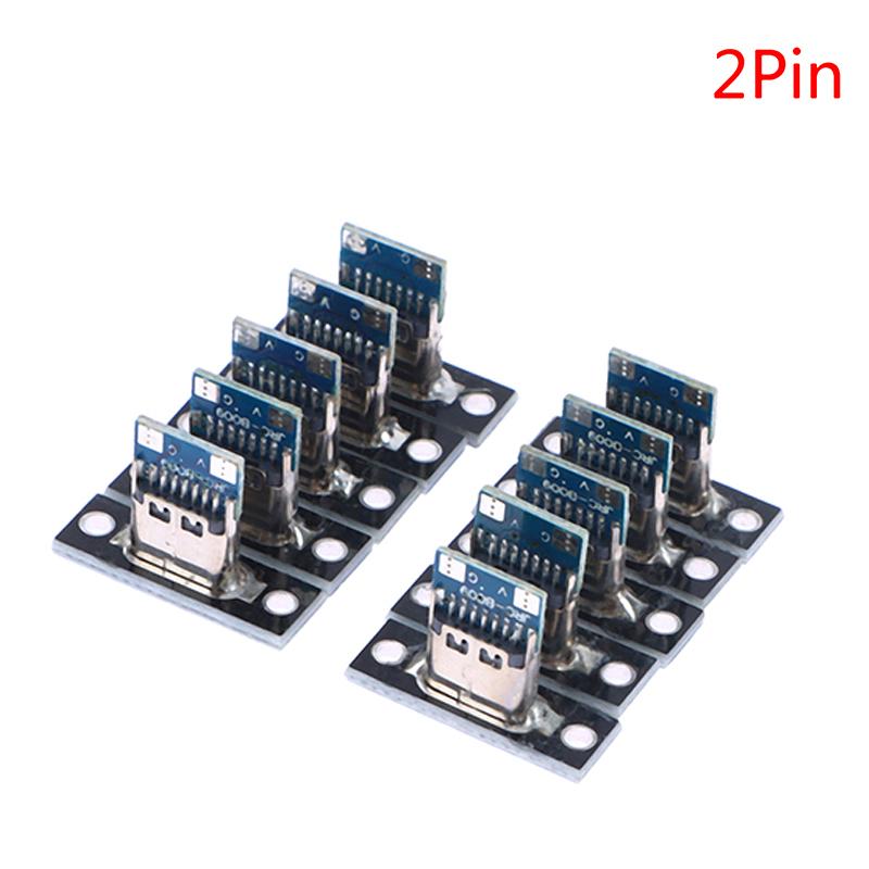10 шт. разъем USB 3.1 Type C с винтовой фиксирующей пластиной Type-C USB Jack 3.1 Type-C 2Pin 4Pin женский разъем Jack порт зарядки 2Pin black More Rattling