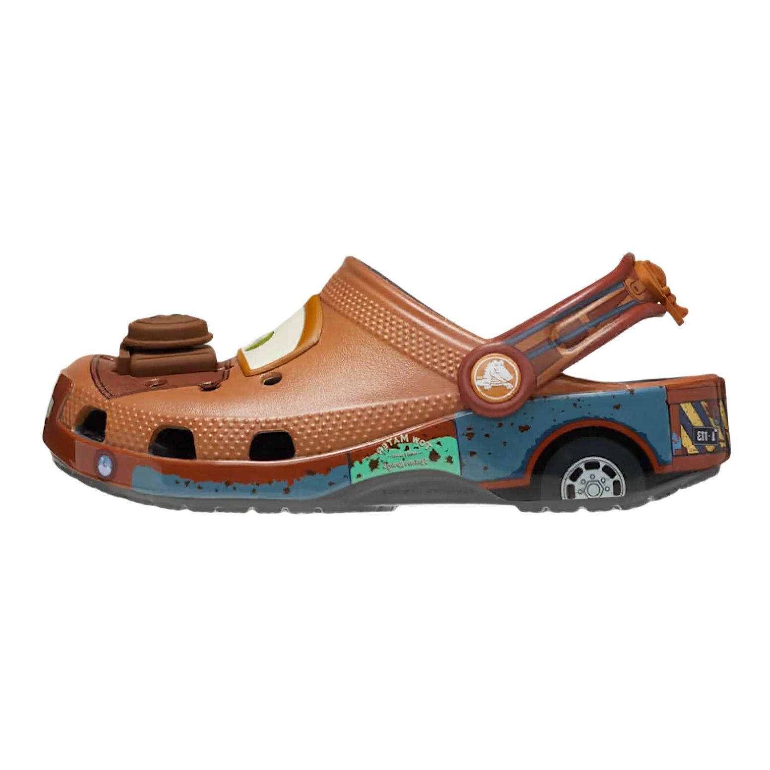 Автомобиль x Crocs Универсальные Мультяшные Модные Нескользящие и Износостойкие Детские Сандалии Коричневые Детские 36-37 коричневый