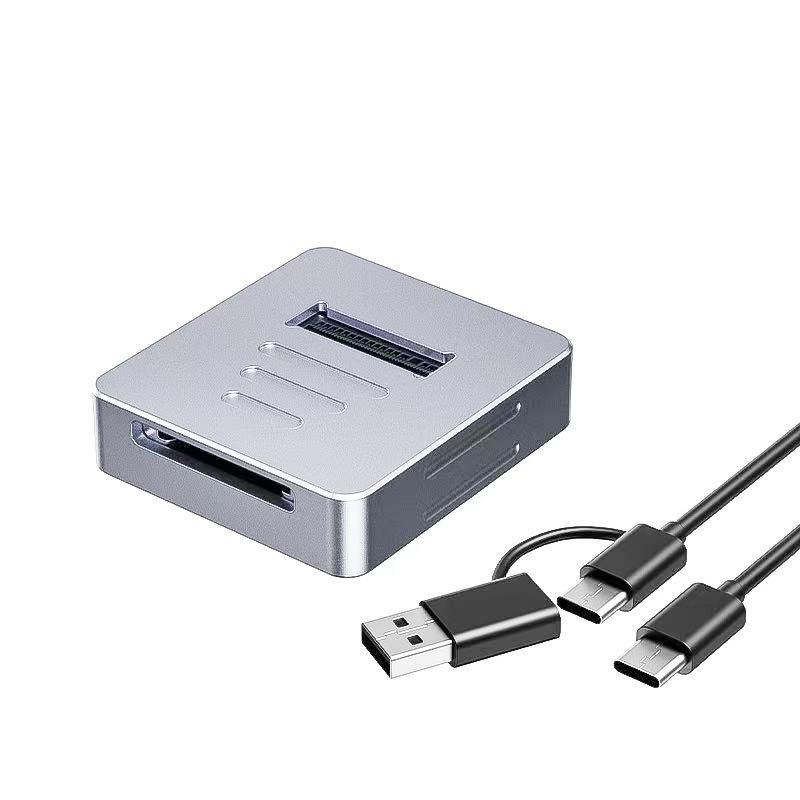 Корпус для M2 NVMe SSD 10 Гбит/с Внешний корпус для M.2 NVMe SSD Жесткий диск Алюминиевый корпус Внешняя коробка NVMe PCIe для док-станции M.2 SSD Поддержка SD 2.0 Card 2-IN-1 cable Kebidumei