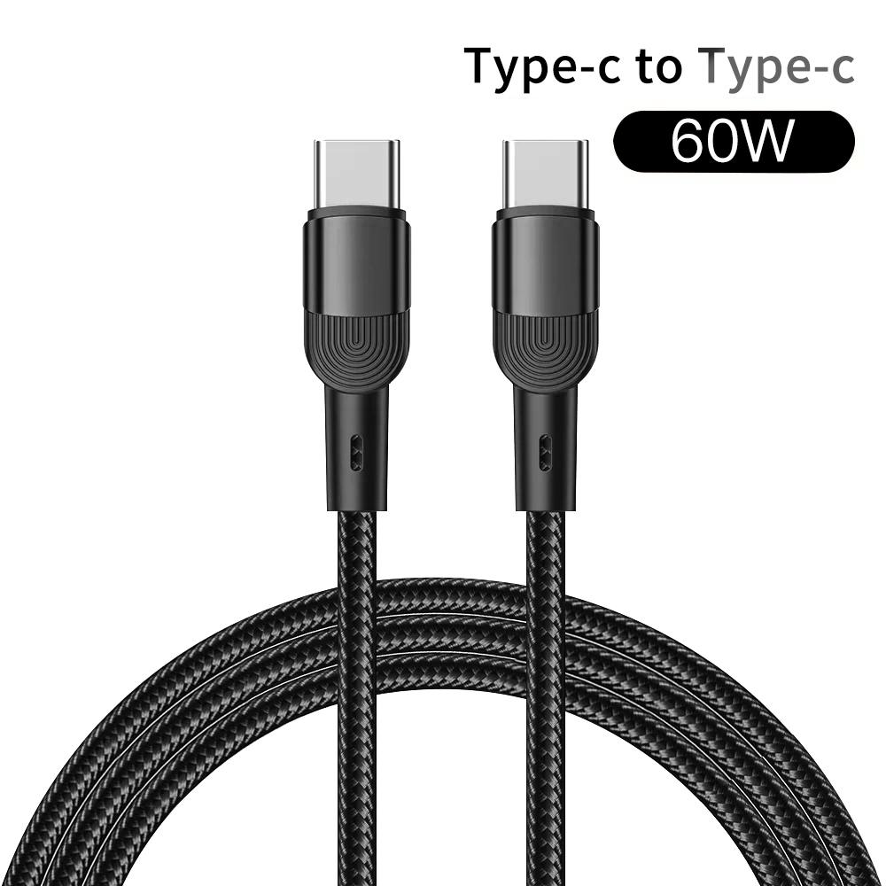 Кабель для быстрой зарядки 100 Вт USB кабель для передачи данных Type C Сверхбыстрый зарядный кабель Плетеный кабель для передачи данных для iPhone 15 16 Xiaomi Huawei Samsung black Automobile Club