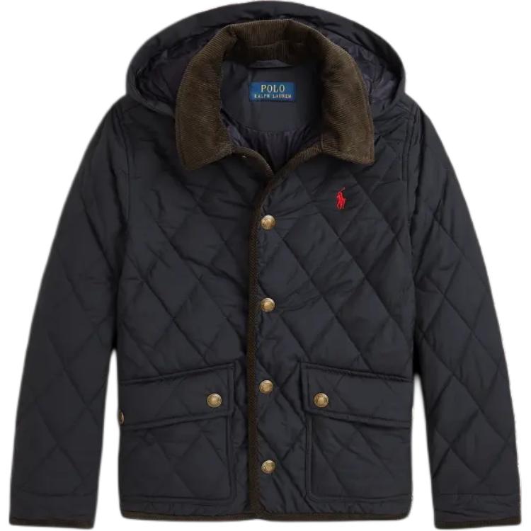 Куртка Polo Ralph Lauren FW24 Вышивка логотипа Принт Однобортная Длинный рукав Детские куртки Черный CWPOOTWY6020322-001 S black