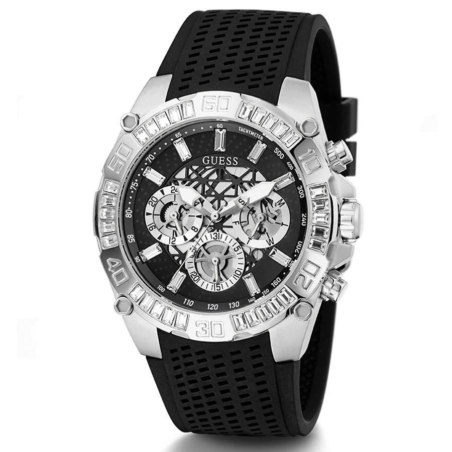 Guess Watches Мужские Мультифункциональные кварцевые часы Guess - Золотой браслет из нержавеющей стали, Модные часы для мужчин Отлично подходят для повседневного ношения и в качестве подарка gray