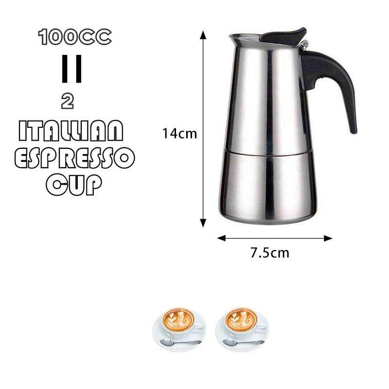 Кофемашина Moka Pot на 12/9/2 чашки Чашки для эспрессо Кофеварки Кофеварка для латте Кофеварка Moka на плите Итальянская кофемашина gray Factory Discount Outlet