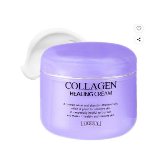 JIGOTT Collagen Healing Cream Moisturizing & Nourishing Face Cream 100ml white