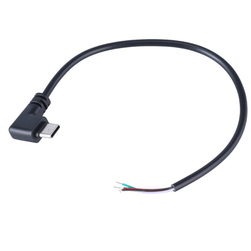 Кабель питания USB C, кабель для передачи данных, провод, 4-контактный с оголенными проводами, с открытым концом, зарядная линия, поддержка 5 В/3 А для светодиодной лампы, вентилятора, роутера black 666