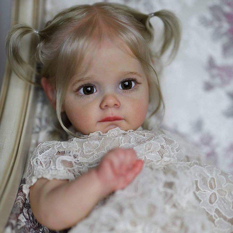 22  Реалистичная кукла Reborn Girl - Полностью мягкое виниловое тело, имитация куклы-младенца 22-inch Full Vinyl Body gray LumaGoods