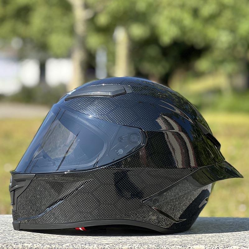 Мужской и женский гоночный шлем-фулфейс для мотоцикла Casco Capacete Новое поступление Черный змеиный шлем с большим спойлером S gray Auto Parts Decorate
