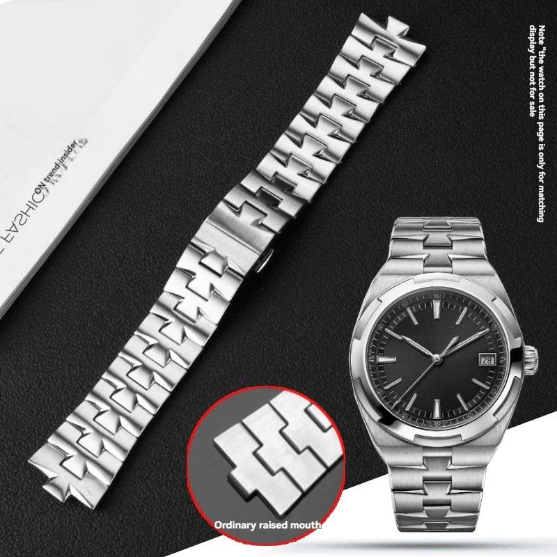 ONEДля часов Vacheron Constantin VC 4500 47660 47450 47040 Браслет для часов из нержавеющей стали Выпуклый ремешок 7 мм 8 мм 8,5 ммMN 7mm gray Sweetown