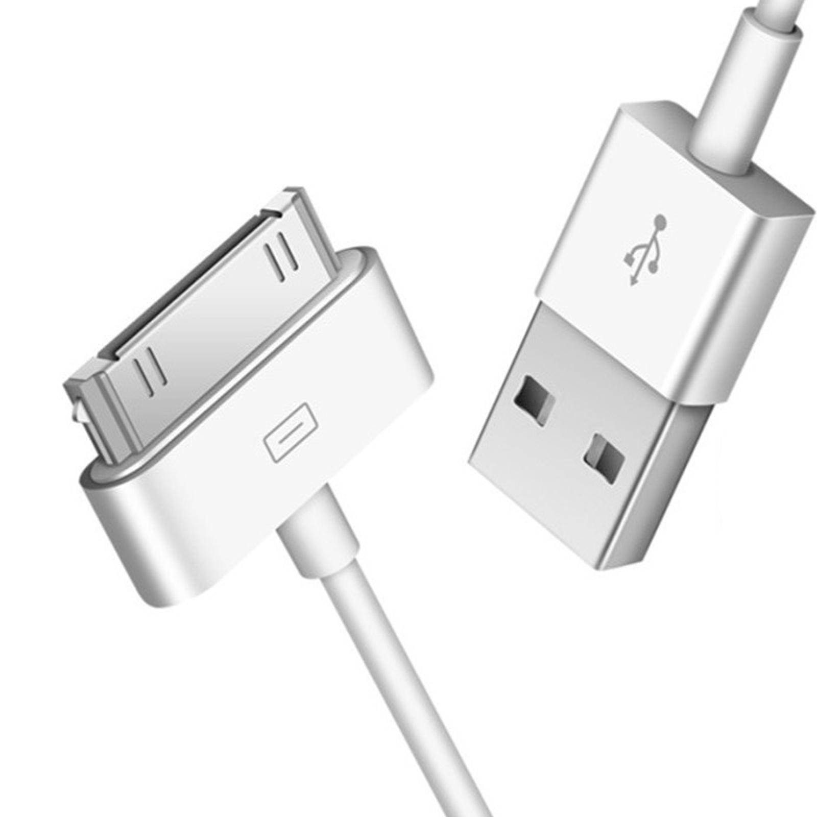 Прочный 30-контактный USB-USB-кабель для передачи данных для iPhone 4/4s iPad 1/2/3, провод для зарядки и передачи данных 100 см/39,37 дюйма white Cyprinoid