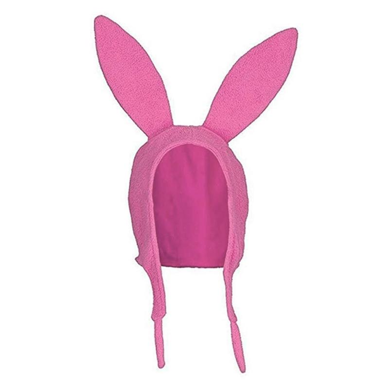 Однотонная косплей-шапка Эластичная ветрозащитная шапка Ухо для защиты шапка Теплая пушистая зимняя косплей Велосипедная Лыжная экипировка pink Cornbread