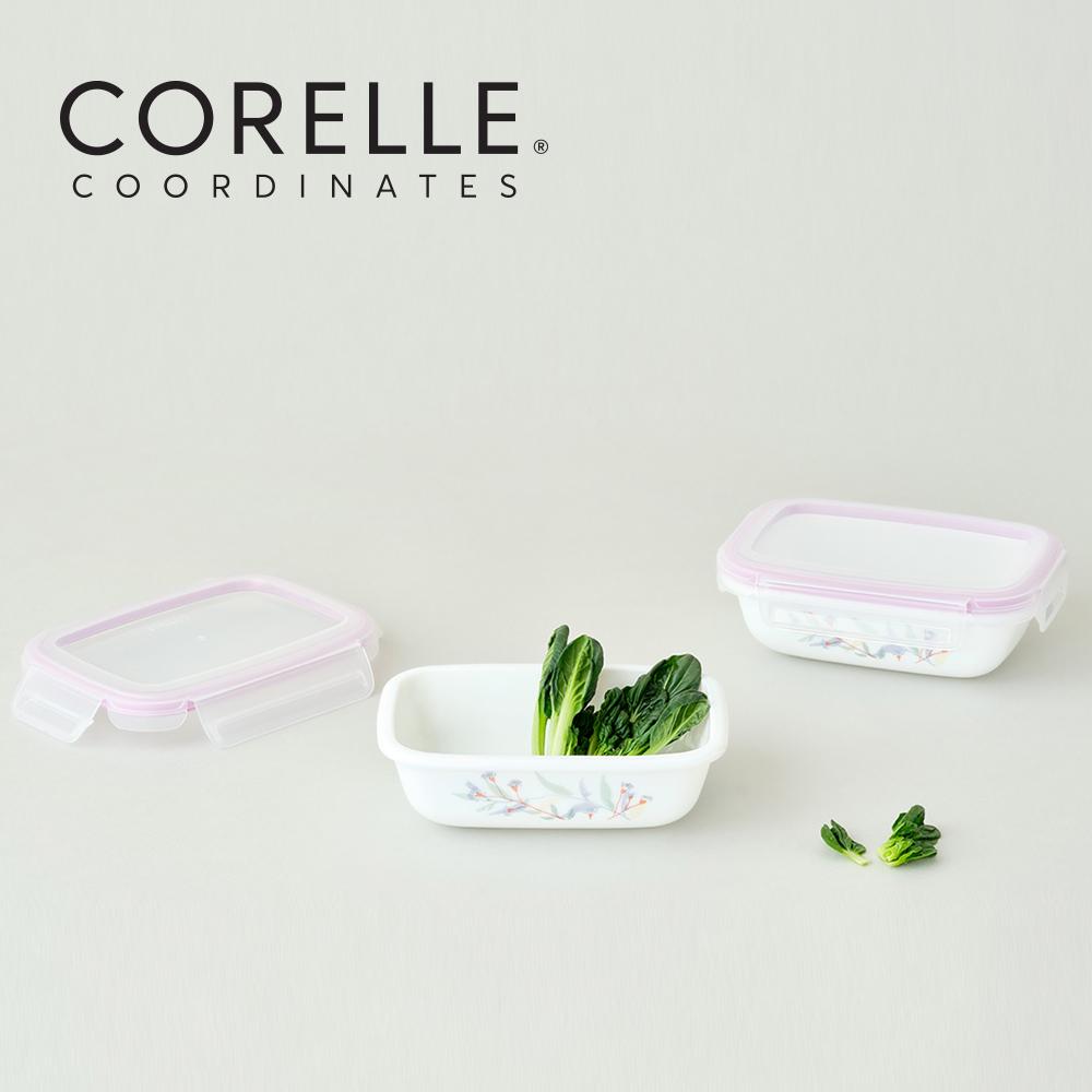Corelle Monteverde San Jose Прямоугольный герметичный контейнер для хранения продуктов 2 шт. (465 мл) Посудомоечная машина Духовка Белый white adamhnk