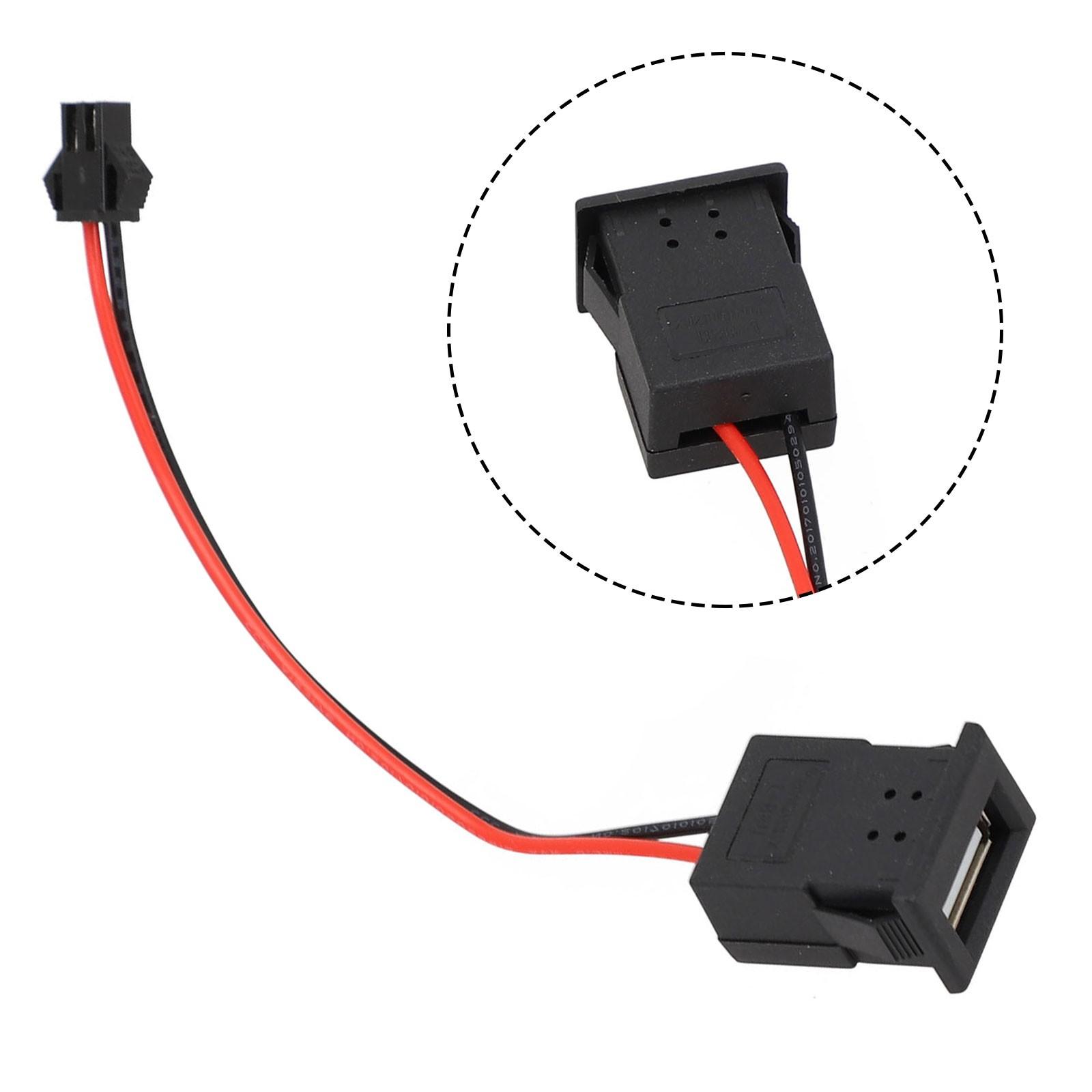 USB гнездо питания USB порт для зарядки разъем с кабельными клеммами гнездо зарядного устройства чёрный Industy Accessories