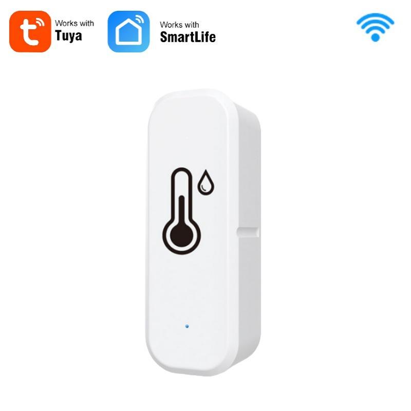 Tuya Smart Датчик температуры и влажности с питанием от батареи WiFi + Bluetooth Умный домашний гигрометр Термометр Монитор белый ZENTAURA