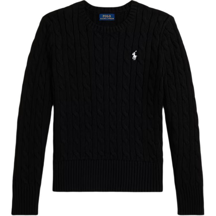Polo Ralph Lauren Хлопковый свитер с косами Детский свитер 313901316-018 L black