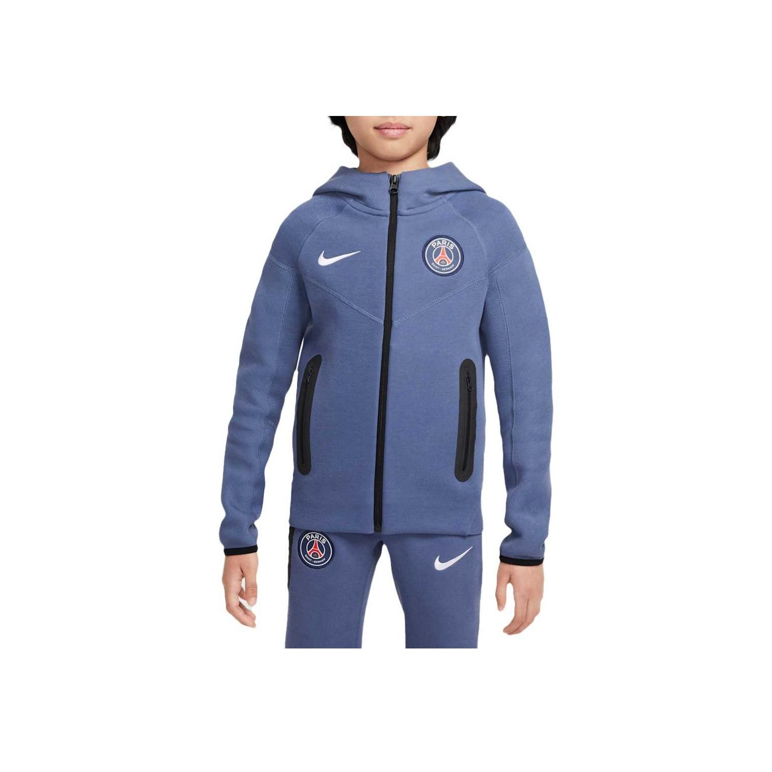 Детская толстовка Nike Paris Saint-Germain Tech с двухсторонней молнией HJ6510-491 M gray