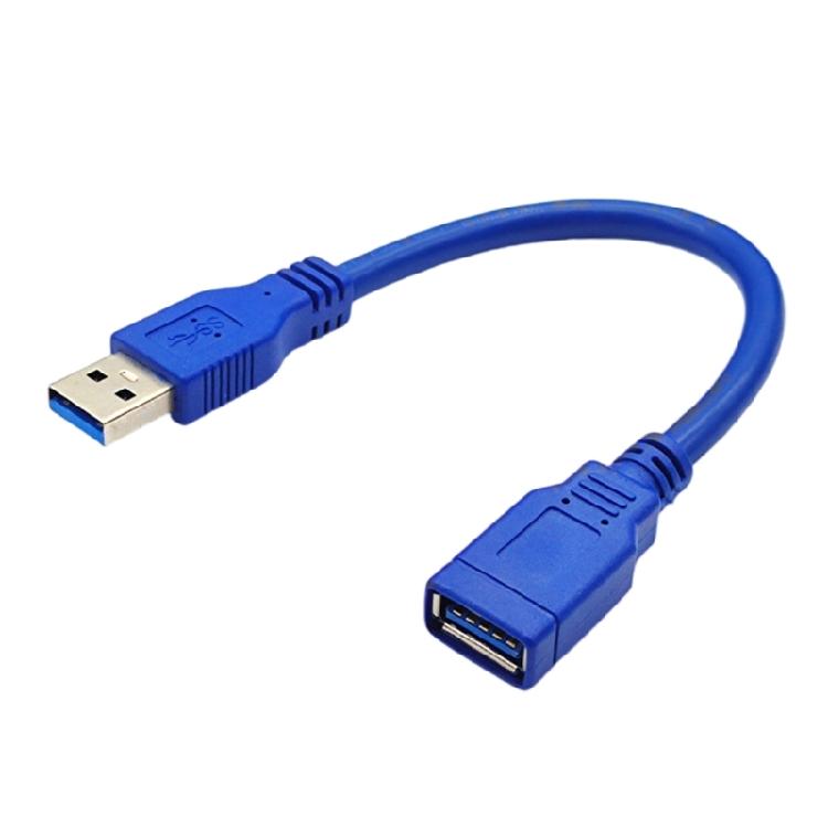 Дорожный удлинительный кабель USB 3.0 папа-мама, высокая скорость 5 Гбит/с, синхронизация данных, шнур питания для ПК, принтеров blue Happy Electronic King