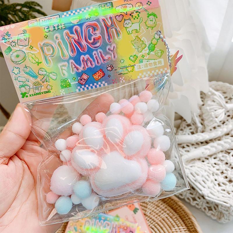 Мягкая игрушка-антистресс «кошачья лапка» ручной работы Mochi Slow Rebound Fidget Toys, подарок на день рождения розовый Weixeny