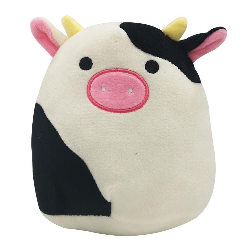 1 шт., плюшевые игрушки Squishmallow, каваи, птица, динозавр, лягушка, щенок, корова, панда, чучело, выберите свой любимый подарок, мягкая игрушка, подарок для детей, 20 см cow black and white beige Huaqiang North Electronics