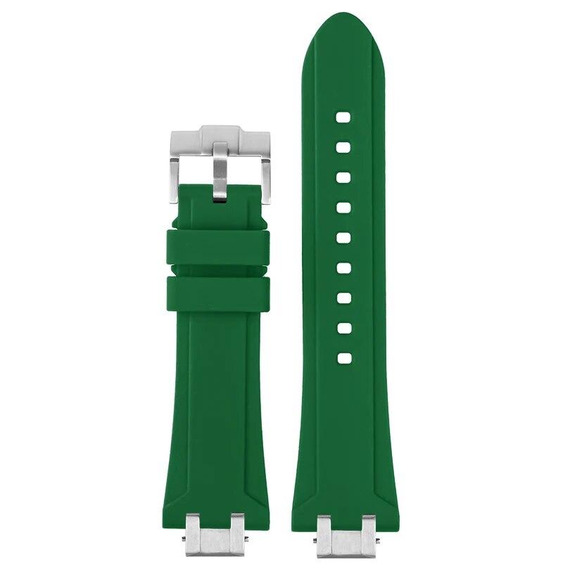 Резиновый ремешок для MAURICE LACROIX AIKON, разъем AI6008 6038 6007, быстросъемный браслет с металлической стальной головкой, силиконовый ремешок для часов AI6008 white Sweetown